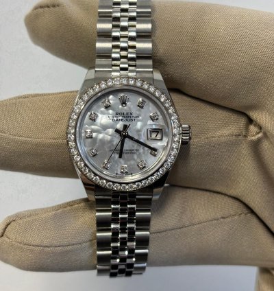 Rolex Lady-datejust 28mm 279384rbr Mother Of Pearl Mop Jubilee Bracelet New 2023