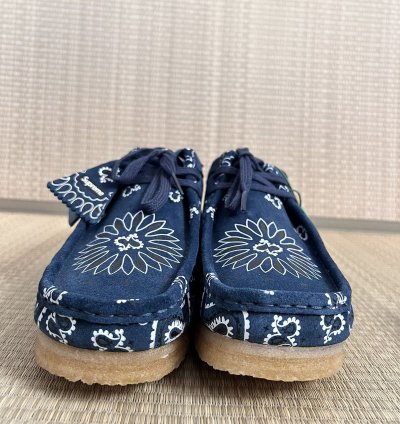 Supreme Clarks Blue Bandana Wallabee