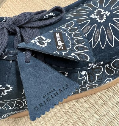 Supreme Clarks Blue Bandana Wallabee
