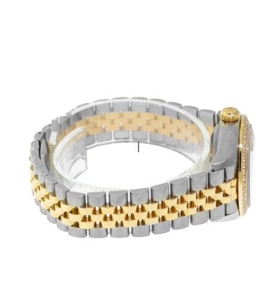 Rolex Lady-datejust 28mm Yellow Gold Steel Champagne Star Diamond Dial 279383