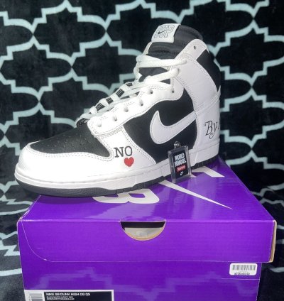 Supreme Dunk Hi Size 9 5 Black Comes With Box Logo Sticker
