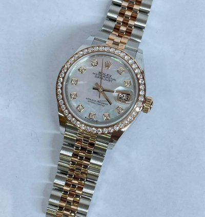Rolex Lady-datejust Mop Diamond Dial Bezel 28mm