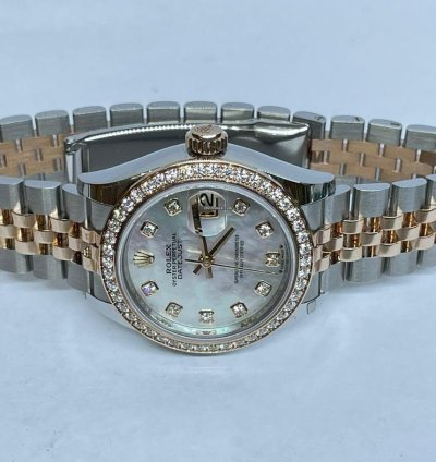 Rolex Lady-datejust Mop Diamond Dial Bezel 28mm