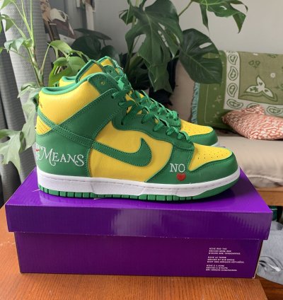 Supreme Dunk High By Any Means Nike Size 9