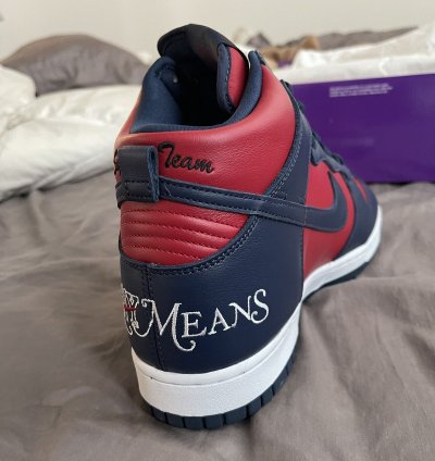 Supreme Dunk High Sb By Any Means - Red Navy