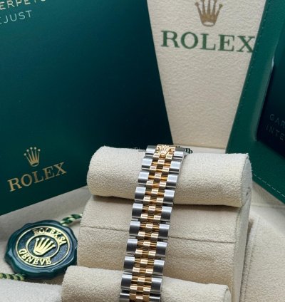 Rolex Lady-datejust New 2023 Champagne Diamond Dial Diamond Bezel Two Tone Yellow Gold Jubilee