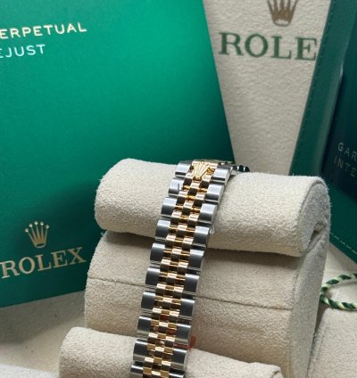Rolex Lady-datejust New 2023 Champagne Index Dial Diamond Bezel Two Tone Yellow Gold Jubilee