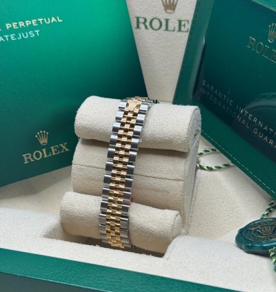 Rolex Lady-datejust New 2023 Champagne Index Dial Diamond Bezel Two Tone Yellow Gold Jubilee