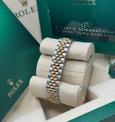 Rolex Lady-datejust New 2023 Champagne Index Dial Diamond Bezel Two Tone Yellow Gold Jubilee