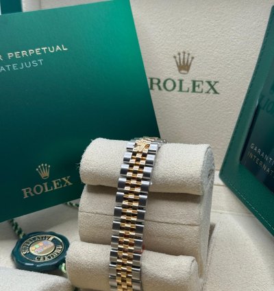 Rolex Lady-datejust New 2024 Champagne Index Dial Diamond Bezel Two Tone Yellow Gold Jubilee