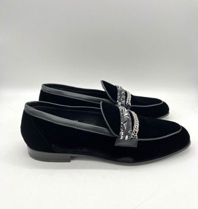 60 Off Amiri Bandana Chain Velvet Loafer Shoes