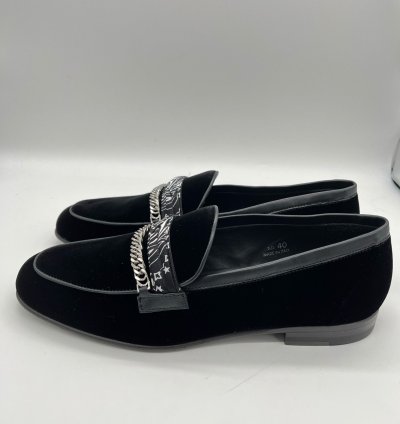 60 Off Amiri Bandana Chain Velvet Loafer Shoes