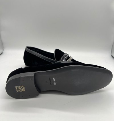 60 Off Amiri Bandana Chain Velvet Loafer Shoes
