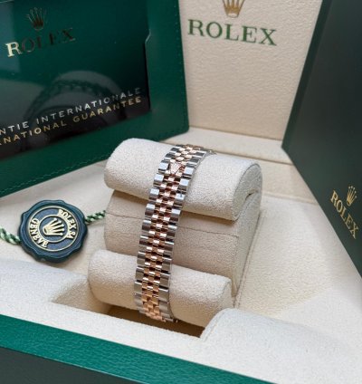 Rolex Lady-datejust New 2024 Pink Star Diamond Dial Two Tone Rose Gold Diamond Bezel Jubilee