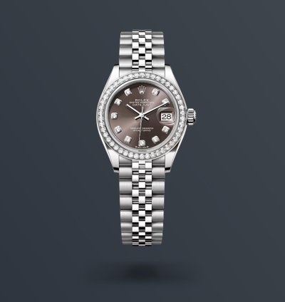 Rolex Lady-datejust New 2024 Rhodium Grey Diamond Dial Diamond Bezel Stainless Steel Jubilee 28