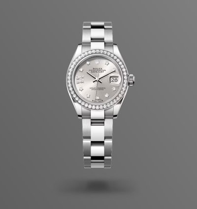 Rolex Lady-datejust New 2024 Silver Star Diamond Dial Diamond Bezel Stainless Steel Oyster 28mm