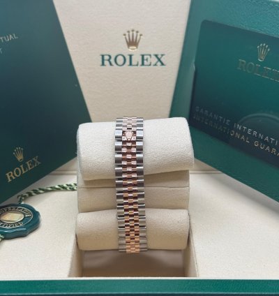Rolex Lady-datejust New 2025 Pink Star Diamond Dial Two Tone Rose Gold Diamond Bezel Jubilee