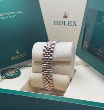 Rolex Lady-datejust New 2025 Pink Star Diamond Dial Two Tone Rose Gold Diamond Bezel Jubilee