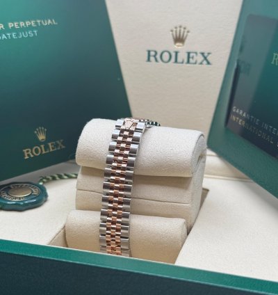 Rolex Lady-datejust New 2025 Purple Diamond Dial Diamond Bezel Two Tone Rose Jubilee