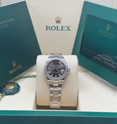 Rolex Lady-datejust New 2025 Rhodium Diamond Dial Stainless Steel Diamond Bezel Oyster Bracelet