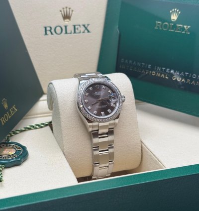 Rolex Lady-datejust New 2025 Rhodium Diamond Dial Stainless Steel Diamond Bezel Oyster Bracelet