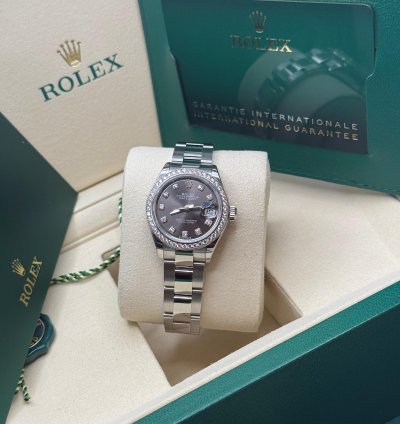 Rolex Lady-datejust New 2025 Rhodium Diamond Dial Stainless Steel Diamond Bezel Oyster Bracelet