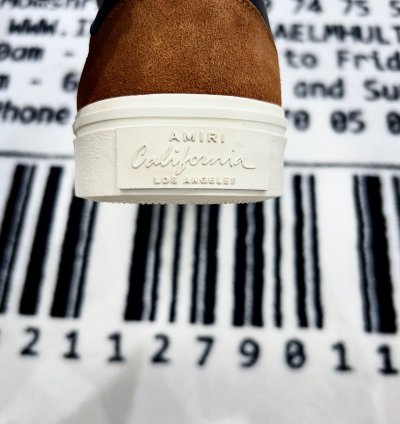 Amiri Bandana Buckle Chain Suede Slip On Shoes