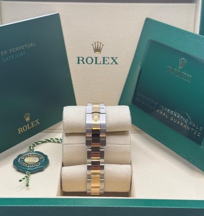 Rolex Lady-datejust New 2025 Silver Diamond Dial Diamond Bezel Two Tone Yellow Gold Oyster 28mm