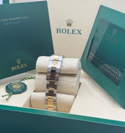 Rolex Lady-datejust New 2025 Silver Diamond Dial Diamond Bezel Two Tone Yellow Gold Oyster 28mm