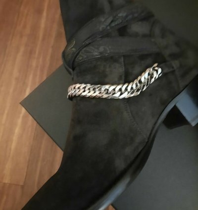 Amiri Bandana Buckle Suede Boots Eu 44