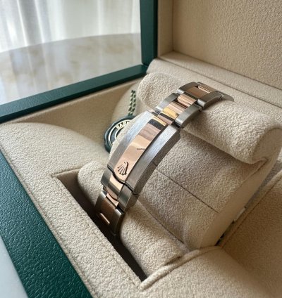 Rolex Lady-datejust Oyster 28 Mm Oystersteel Everose Gold And Diamonds