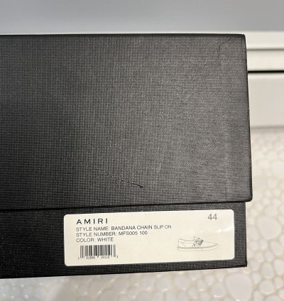 Amiri Bandana Chain Slip On Sneaker Size 11