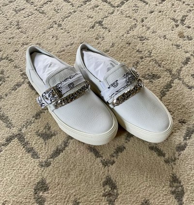 Amiri Bandana Chain Slip On White