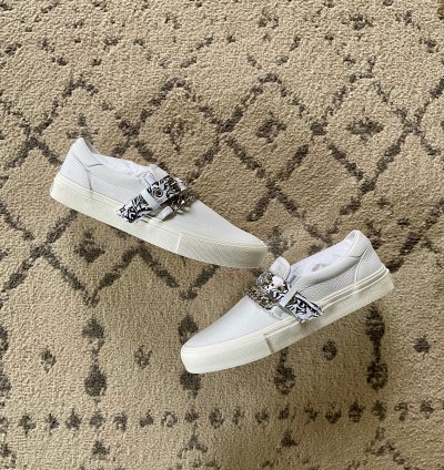 Amiri Bandana Chain Slip On White