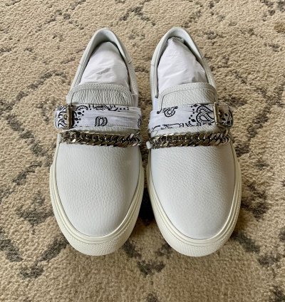 Amiri Bandana Chain Slip On White