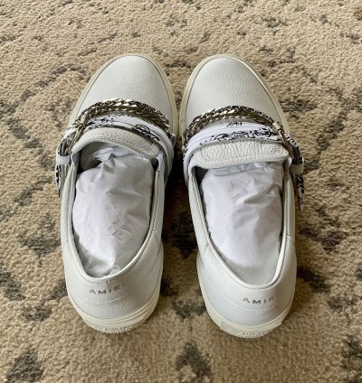 Amiri Bandana Chain Slip On White