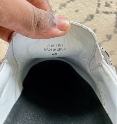 Amiri Bandana Chain Slip On White
