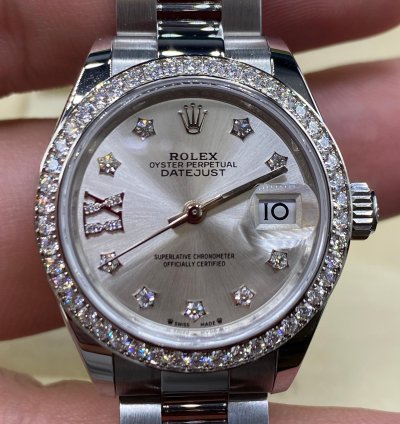 Rolex Lady-datejust Silver Star Diamonds Oys