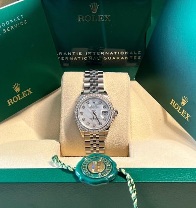 Rolex Lady-datejust Unworn Datejust 28mm Mother Of Pearl mop Diamond Dial Jubilee Bracelet Diamond Bezel 279384rbr