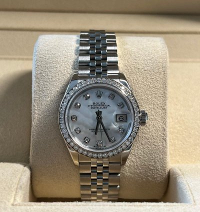 Rolex Lady-datejust Unworn Datejust 28mm Mother Of Pearl mop Diamond Dial Jubilee Bracelet Diamond Bezel 279384rbr