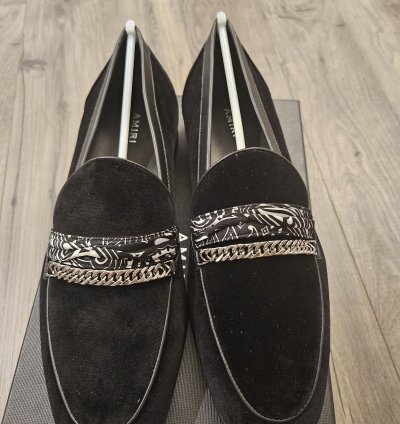 Amiri Bandana Chain Velvet Loafer