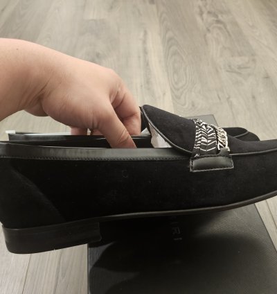 Amiri Bandana Chain Velvet Loafer