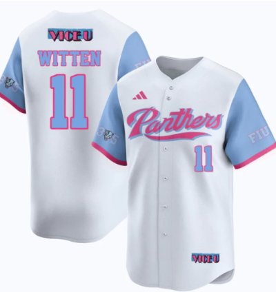 Rich Witten Jersey 11 Fiu Baseball 2025 Vice U Stitched White