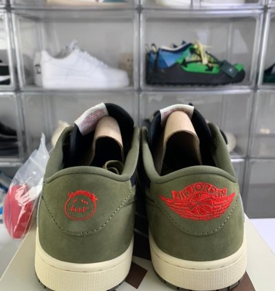 Travis Scott X Air Jordan 1 Low Black Olive