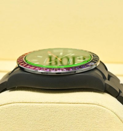Rolex Milgauss 40mm - Black Rainbow - Oyster Custom Diamond Bezel - Iced Out