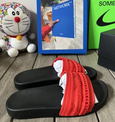 Amiri Bandana Chainlink Rubber Slides