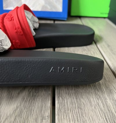 Amiri Bandana Chainlink Rubber Slides