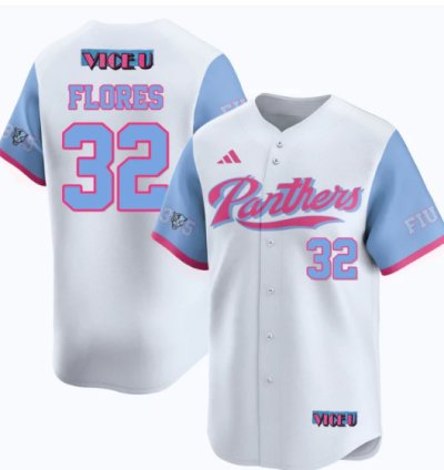 Nelson Rivera Flores Jersey 32 Fiu Baseball 2025 Vice U Stitched White