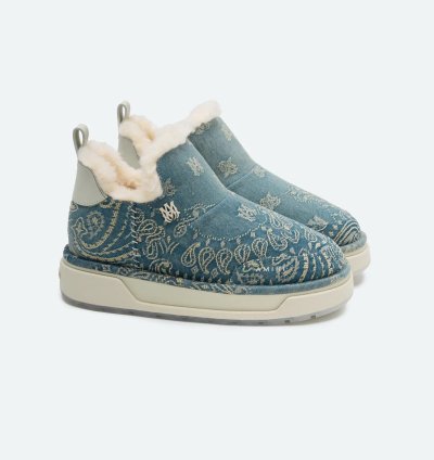 Amiri Bandana Malibu wash Indigo Boots New 46