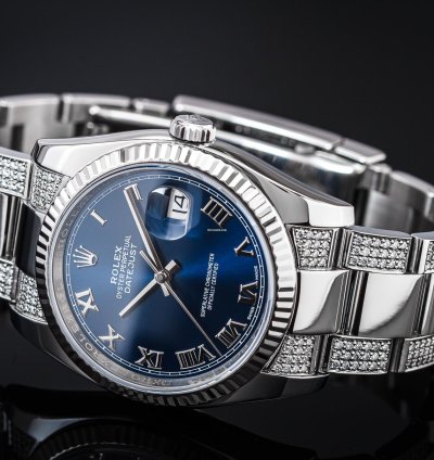 Rolex Oyster Perpetual 34 Iced Blue Dial